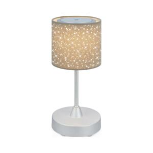 Brilo Brilo - LED Stmievateľná nabíjacia stolná lampa LOLE LED/3W/5V IP44 strieborná