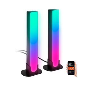 Brilo Brilo - SADA 2x LED RGBIC Stm. stolná lampa LED/12W/230V 3000-6500K Wi-Fi Tuya