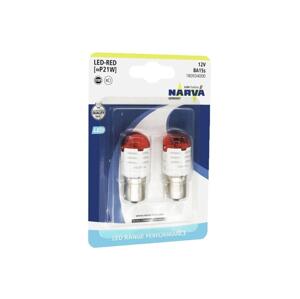 Narva SADA 2x LED Autožiarovka P21W BA15s/1,75W/12V červená - Narva 18093RPNVAB2