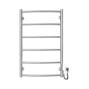Mario-Radiators Kúpeľňový rebríkový radiátor CLASSIC 100W/230V 81x53cm nerez/lesklý chróm pravá