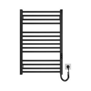 Mario-Radiators Kúpeľňový rebríkový radiátor HF DERBY 170W/230V 77x53 cm čierna