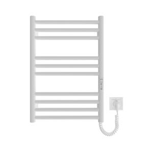 Mario-Radiators Kúpeľňový rebríkový radiátor HF GREENWICH 100W/230V 57x43 cm biela zaokrúhlený