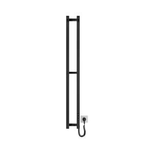 Mario-Radiators Kúpeľňový radiátor HF SLIM 80W/230V 117x14 cm čierna hranatý