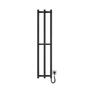 Mario-Radiators Kúpeľňový radiátor HF SLIM 110W/230V 117x25 cm čierna hranatý