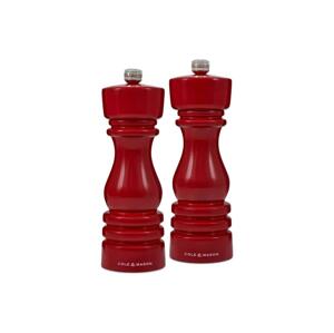 Cole&Mason Cole&Mason - Sada mlynčekov na soľ a korenie LONDON 2 ks 18 cm buk/červená