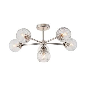 Endon Endon 104050 - Luster na tyči ALLEGRA 6xE14/7W/230V lesklý chróm/číra