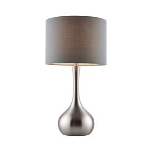 Endon Endon 61192 -Stmievateľná stolná lampa PICCADILLY 1xE14/40W/230V matný chróm/šedá