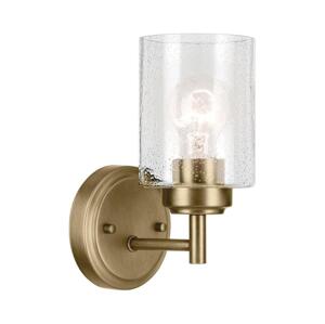 Elstead Kichler KL-WINSLOW-1W-NBR - Nástenná lampa WINSLOW 1xE27/60W/230V mosadz