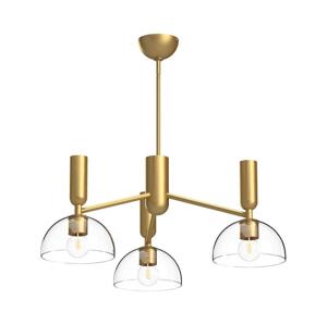 Elstead Alora Mood ALM-JUDE3-GD-CL - Luster na tyči JUDE 3xE27/60W/230V mosadz