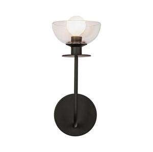 Elstead Alora Mood ALM-SYLVIA-1WB-BK-CL - Nástenná lampa SYLVIA 1xE14/40W/230V čierna