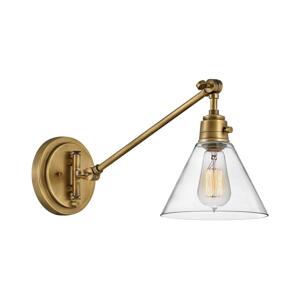 Elstead Hinkley HK-ARTI-1W-HB-CG - Nástenná lampa ARTI 1xE27/60W/230V mosadz