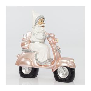 Eurolamp Vianočná dekorácia 33 cm Santa s motocyklom