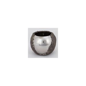 Eurolamp Kvetináč pr. 18,5 cm strieborná/hnedá