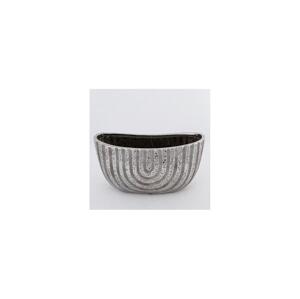 Eurolamp Kvetináč 28x14,5 cm strieborná/hnedá