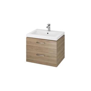 Cersanit Cersanit S801-148-DSM - Závesná kúpeľňová skrinka s umývadlom ELODY 60 cm orech