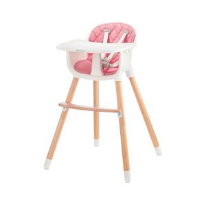 Kinderkraft KINDERKRAFT - Detská jedálenská stolička SIENNA buk/ružová
