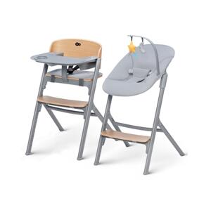 Kinderkraft KINDERKRAFT SELECT- Detská jedálenská stolička 3v1 LIVY Premium dub + ležadlo CALMEE
