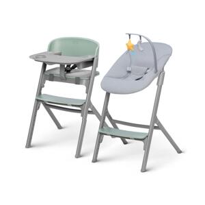 Kinderkraft KINDERKRAFT SELECT-Detská jedálenská stolička LIVY Premium Olive green +ležadlo CALMEE