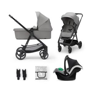 Kinderkraft KINDERKRAFT-Kombinovaný kočík 3v1 NEWLY Moonlight grey  + autosedačka MINK PRO