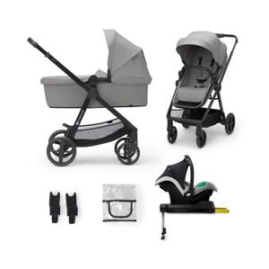 Kinderkraft KINDERKRAFT - Kombinovaný kočík 4v1 NEWLY Classic grey + autosedačka MINK PRO