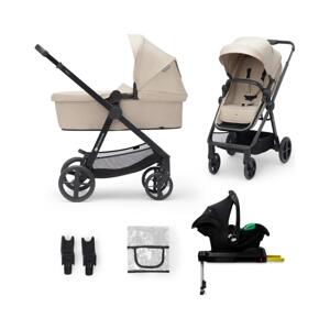 Kinderkraft KINDERKRAFT - Kombinovaný kočík 4v1 NEWLY Classic beige + autosedačka MINK PRO