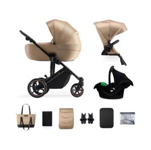 Kinderkraft KINDERKRAFT SELECT - Kombinovaný kočík 3v1 PRIME 2 Premium Sandrose beige