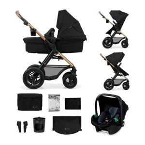 Kinderkraft KINDERKRAFT-Kombinovaný kočík 3v1 MOOV 2 AIR Pure black + autosedačka MINK PRO