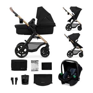 Kinderkraft KINDERKRAFT - Kombinovaný kočík 3v1 MOOV 2 Pure black + autosedačka MINK PRO