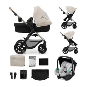 Kinderkraft KINDERKRAFT-Kombinovaný kočík 3v1 MOOV 2 Moonlight grey + autosedačka MINK PRO