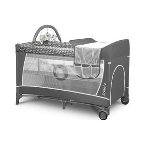 Lionelo Lionelo - Cestovná postieľka FLOWER Grey Scandi
