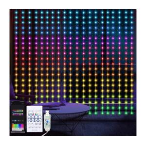 LED RGB Stmievateľný vianočný záves WIZARD 400xLED/USB 2x2m + diaľkové ovládanie