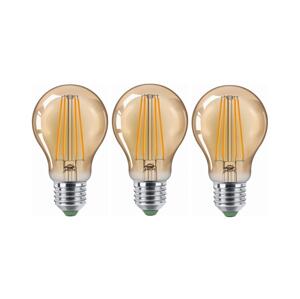 Brilagi SADA 3x LED Žiarovka CLASIC AMBER A60 E27/9W/230V 2200K - Brilagi