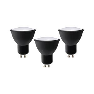 Brilagi SADA 3x LED Žiarovka ECOLINE GU10/6W/230V 4000K čierna - Brilagi
