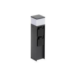 38763-Vonkajšia lampa s 2 zásuvkami DASTEN 1xG9/11W/230V 30 cm IP44 čierna