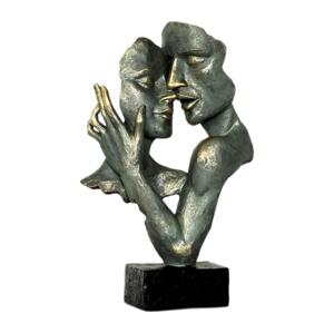 Estilo Home Stolná dekorácia 31,5x9,5x19 cm pryskyřice/patina