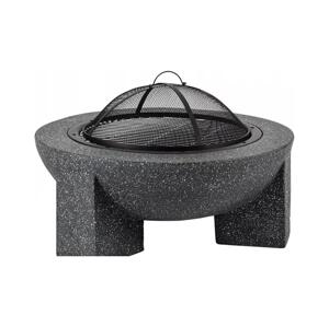 Estilo Home Prenosný gril s roštom 79,5x38 cm čierny/tmavý žula