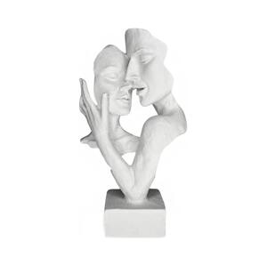 Estilo Home Stolná dekorácia 29x9x17 cm z epoxidovej živice/biela