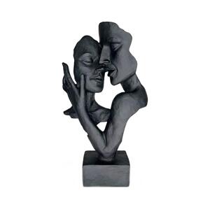 Estilo Home Stolná dekorácia 29x9x17 cm z epoxidovej živice/čierna