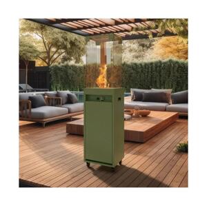 Planika Planika Faro GAS - Vonkajší plynový krb 142x36 cm 8kW zelená + ochranný kryt