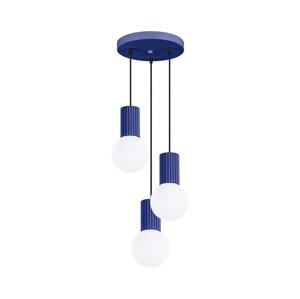 SL.1740 - Luster na lanku HALO 3xG9/8W/230V pr. 25 cm modrá
