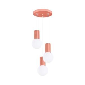 SL.1755 - Luster na lanku HALO 3xG9/8W/230V pr. 25 cm ružová
