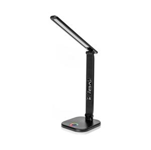 LED RGBW Stm. lampa s bezdr. nab. a displejom USB portom 6W/5V 3000-6500K čierna
