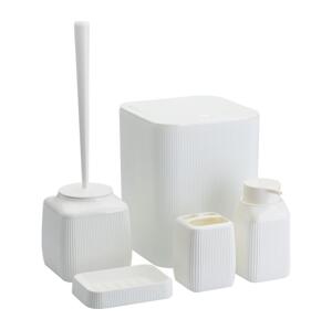 HowHomely Kúpeľňový set CRYSTAL 5 ks biela