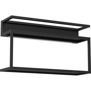 Nástenná polica s LED osvetlením SHELF 33x60 cm čierna