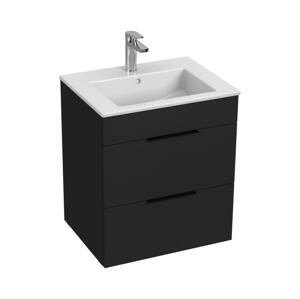 JIKA JIKA H4536121763521 - Kúpeľňová skrinka s umývadlom CUBE 60,7x55 cm čierna