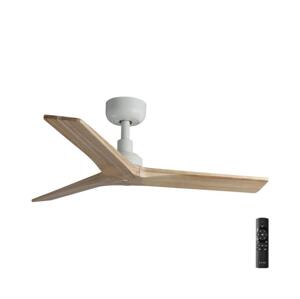 FARO Barcelona FARO 34281 - Stropný látor KLIM S hnedá/biela pr. 92,5 cm + diaľkové ovládanie