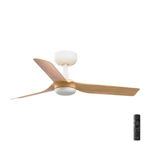 FARO Barcelona FARO 33821-Stropný látor MINI PUNT S hnedá/biela pr.90 cm + diaľkové ovládanie