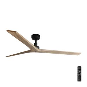 FARO Barcelona FARO 34282 - Stropný látor KLIM L hnedá/čierna pr. 150 cm + diaľkové ovládanie