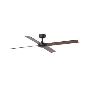 FARO Barcelona FARO 34356-Stropný látor RUDDER L hnedá/čierna pr. 132 cm + diaľkové ovládanie