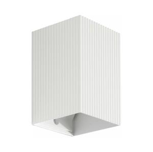 FARO Barcelona FARO 40534 - Nástenné svietidlo SOLE 1xGU10/8W/230V biela vrúbkovaná hranatý